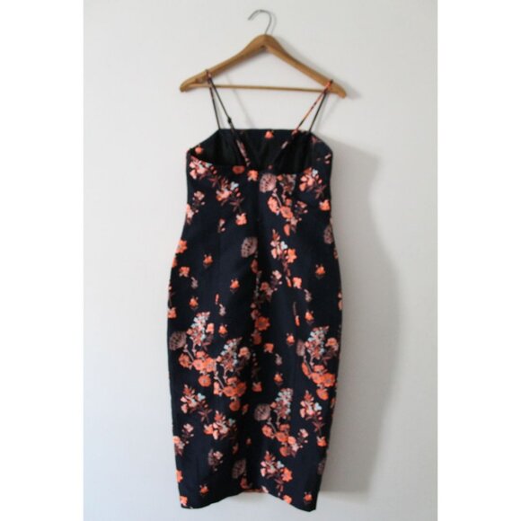 ELLIATT Platinum Midi Dress Black Floral Size Large - Picture 6 of 9